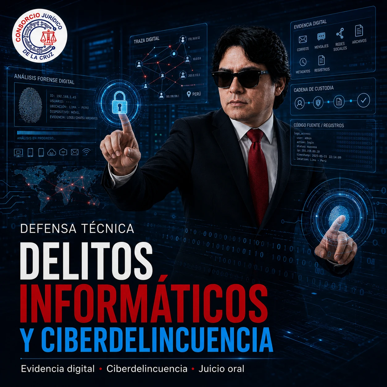 Abogado para Ciberdelitos en Huancayo — Defensa con Perito Propio — Consorcio Jurídico De La Cruz, Huancayo