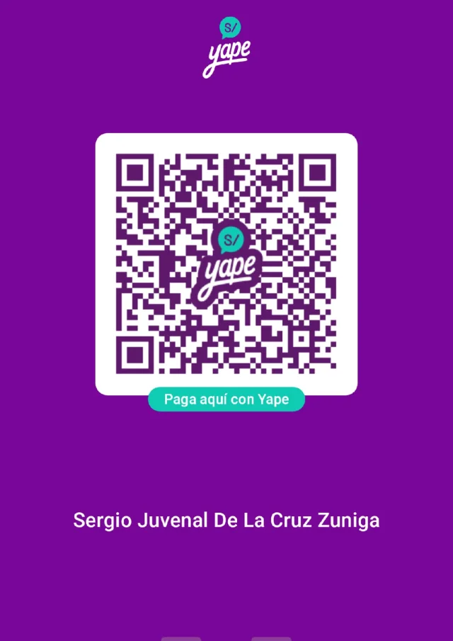QR Yape — Sergio De La Cruz Zúñiga